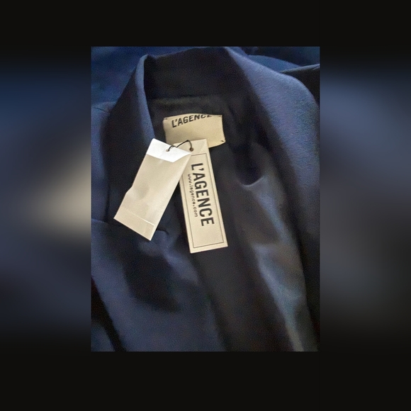 L'AGENCE Midnight Blue Blazer with Gold Buttons - Picture 4 of 7